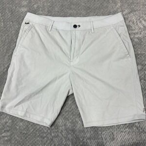 Public Rec Golf Shorts Men 34 Gray Performance Stretch Flat Front Casual Pockets